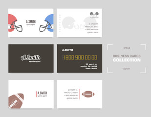 Naklejka na ściany i meble Sports business cards. A good idea for sports agents, coaches and players.