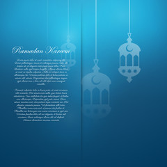 Ramadan kareem greeting card template