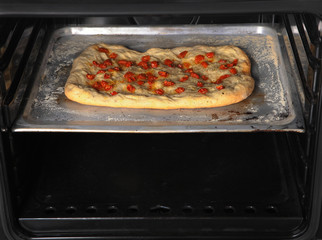 Making Italian Focaccia Bread