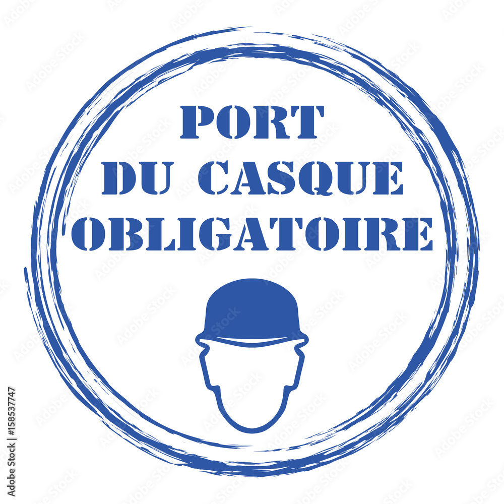 Sticker Logo port du casque obligatoire.