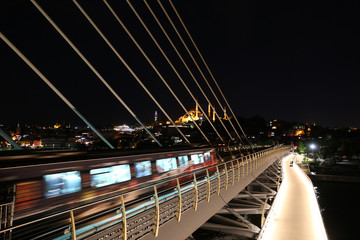 Golden Horn Metro Bridge in Istanbul, Turkey