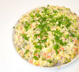 Traditional Russian salad.