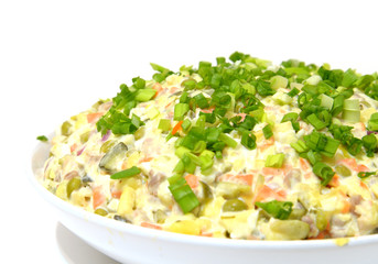 Traditional Russian salad.