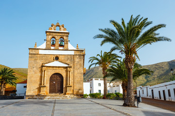 Fototapeta na wymiar Church of Nuestra Senora de la Pena near Betancuria, Ermita de la Virgen de la Pena, Fuerteventura, Spain