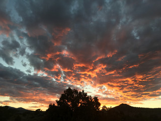 Southwest sky on fire