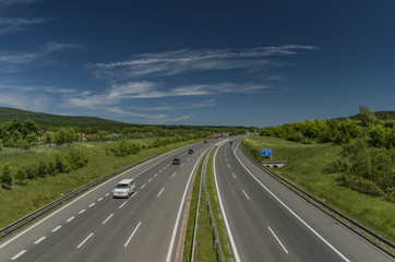 Highway near Usti nad Labem city