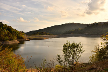 夕暮れの土用ダム(2017年5月)