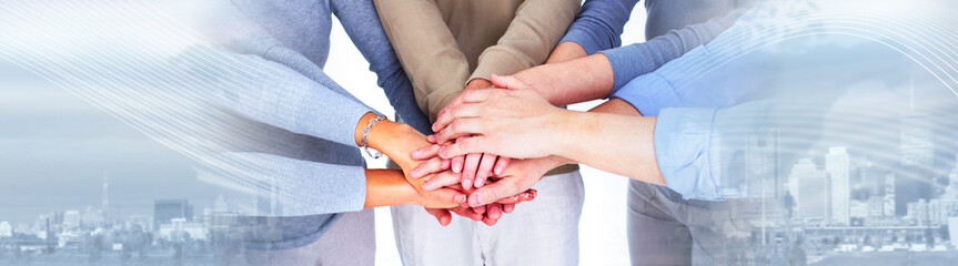 People hands together