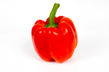 red sweet pepper on white background