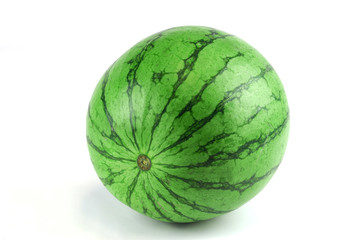 single watermelon on white background