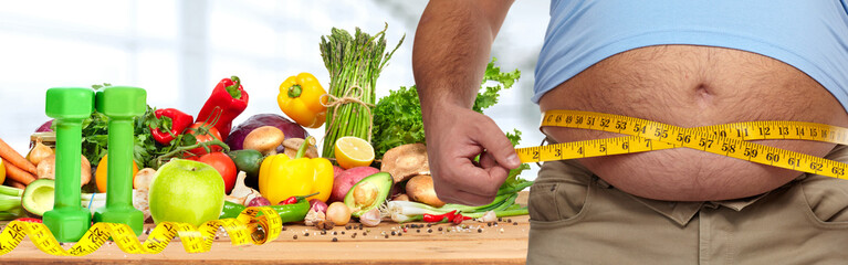 Obesity and healthy food.