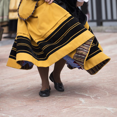Dancing. Asturias' traditional costume - 158550304