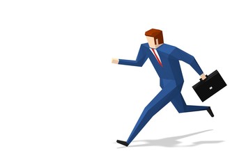 Businessman running