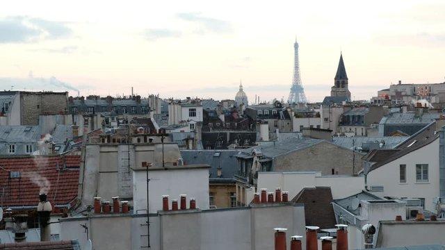 Parisian roof top building 