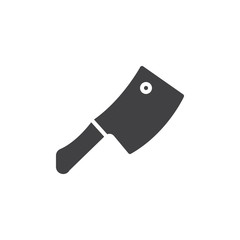 Cleaver, hatchet icon vector, filled flat sign, solid pictogram isolated on white. Symbol, logo illustration. Pixel perfect