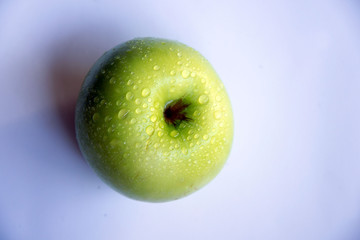 Green apple   on   white background