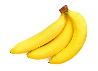 bananas isolated on white background + Clipping Path