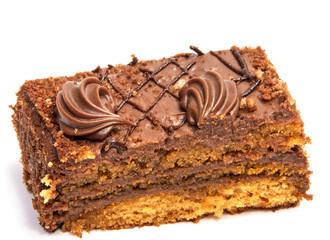 biscuit Swiss roll isolated on white background