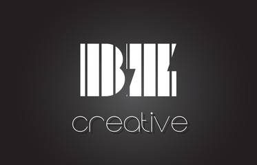 BZ B Z Letter Logo Design With White and Black Lines.