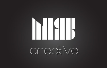 NS N S Letter Logo Design With White and Black Lines.