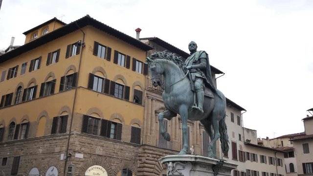 Statua equestre di Cosimo in Florence, Italy.