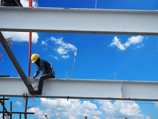 Man Working on the Working at height