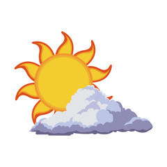 sun summer weather heat icon vector illustration