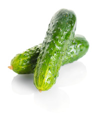 Fresh cucumbers close-up