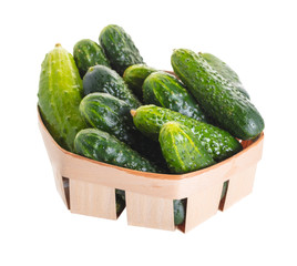 Cucumbers in a basket
