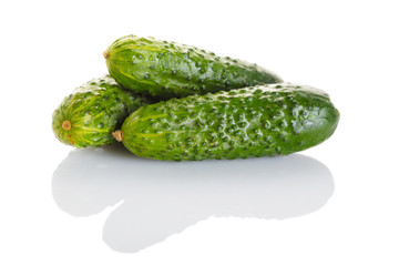 Fresh cucumbers close-up