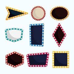 retro frames icon set over white background colorful design vector illustration