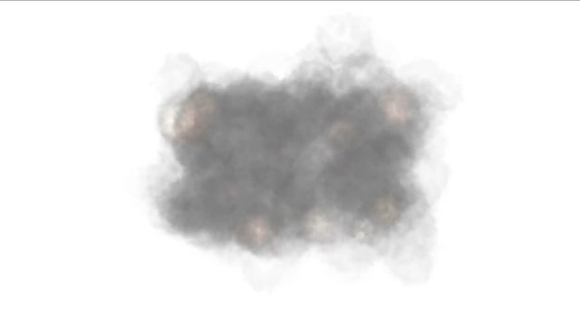 4k Explosion smoke fume particles battle background.