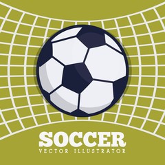 soccer ball icon over green background vector illustration