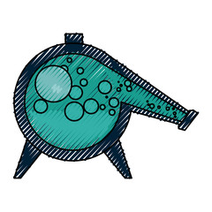Distillation Flask chemistry icon vector illustration graphic design