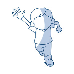 cute boy character comic young happy icon vector illustration