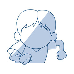 cartoon boy emotion expression friendly fun vector illustration