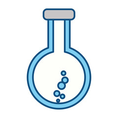 Erlenmeyer Flask, Chemistry icon vector illustration graphic design