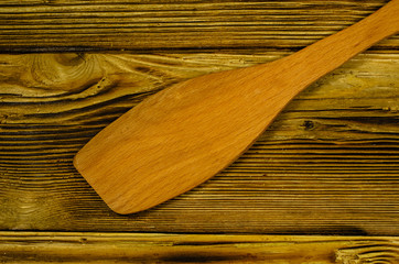 Kitchen spatula on wooden table