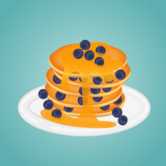 pancake blueberry and honey