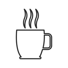 cup of hot drink coffee tea aroma liquid vector illustration