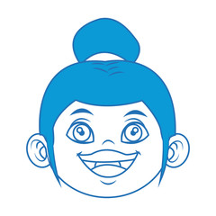 cute face girl smiling young child image vector illustration
