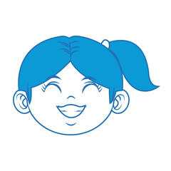 cute face girl smiling young child image vector illustration
