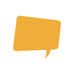 yellow bubble speech message talk chat icon vector illustration