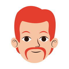 man character face avatar male portrait cartoon vector illustration