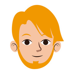 man character face avatar male portrait cartoon vector illustration