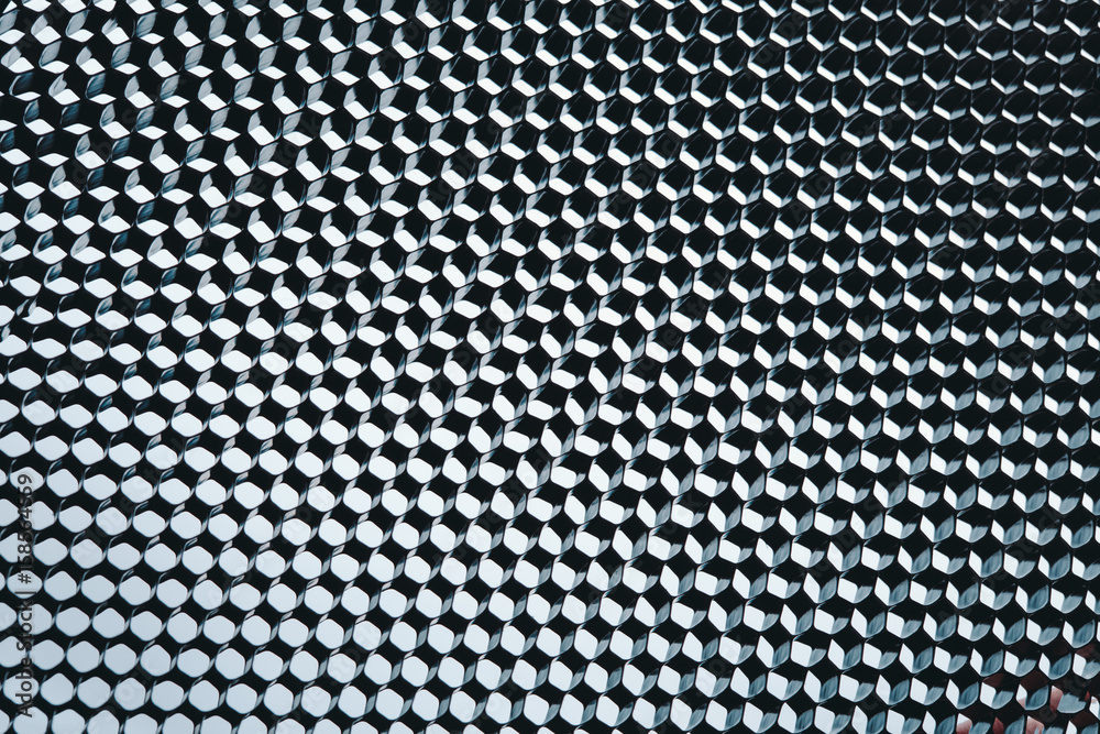 Wall mural abstract texture honeycomb. metallic net background or texture. metal mesh. full frame colourful ill
