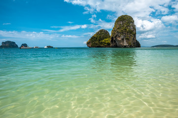 Fototapeta premium Tropical Phra Nang Beach at Railay Krabi Thailand.