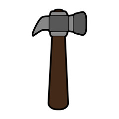 hammer tool icon image vector illustration design 