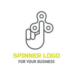 Hand spinner vector logo for your business