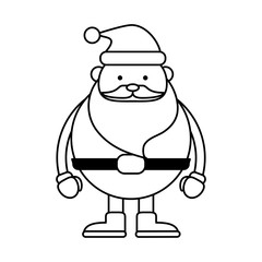 santa claus christmas related icon image vector illustration design  black line